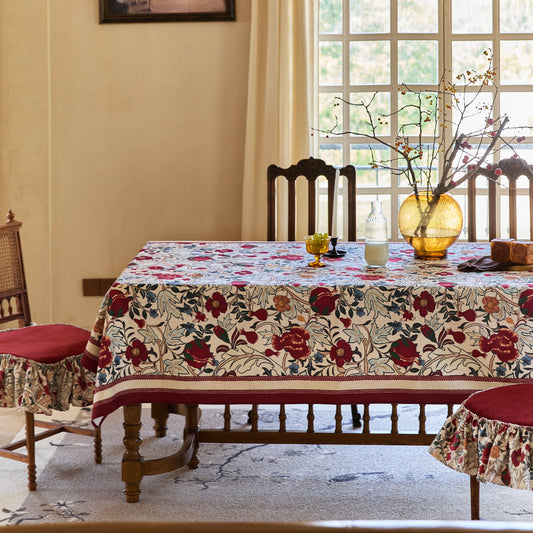 Amélie Custom Floral Print Tablecloth