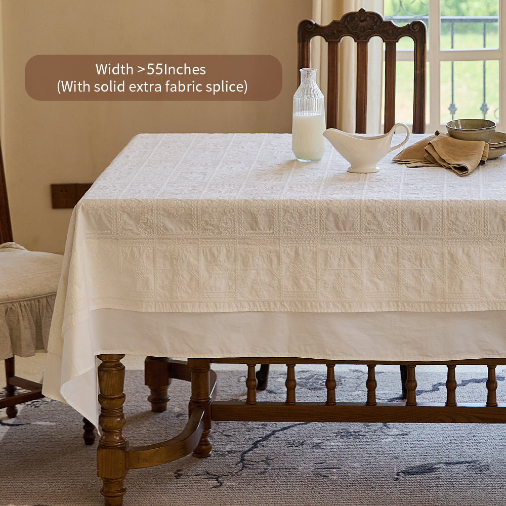 Isolde Elegant Embroidery Lace Tablecloth