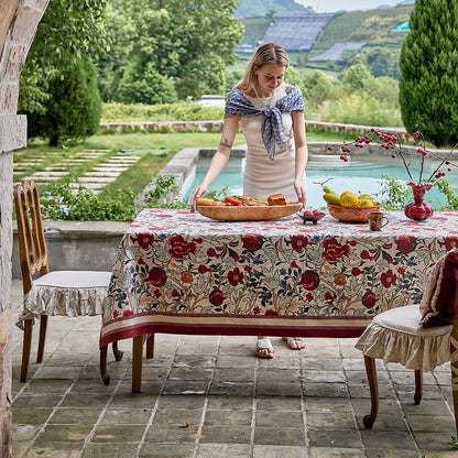 Amélie Custom Floral Print Tablecloth