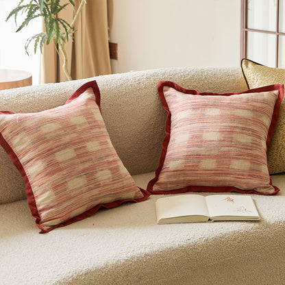 Aria Blush Sunset Textured Pillow Cover