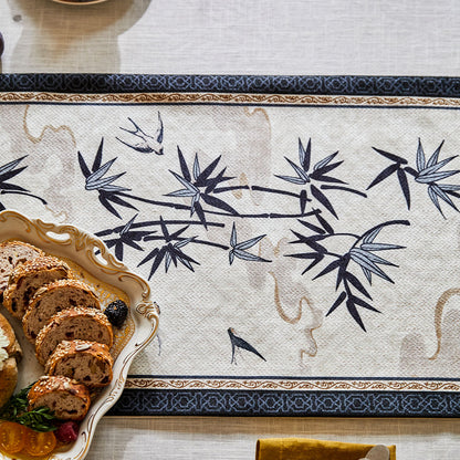 Kiyoshi Art Print Bamboo Leaves Table Runner