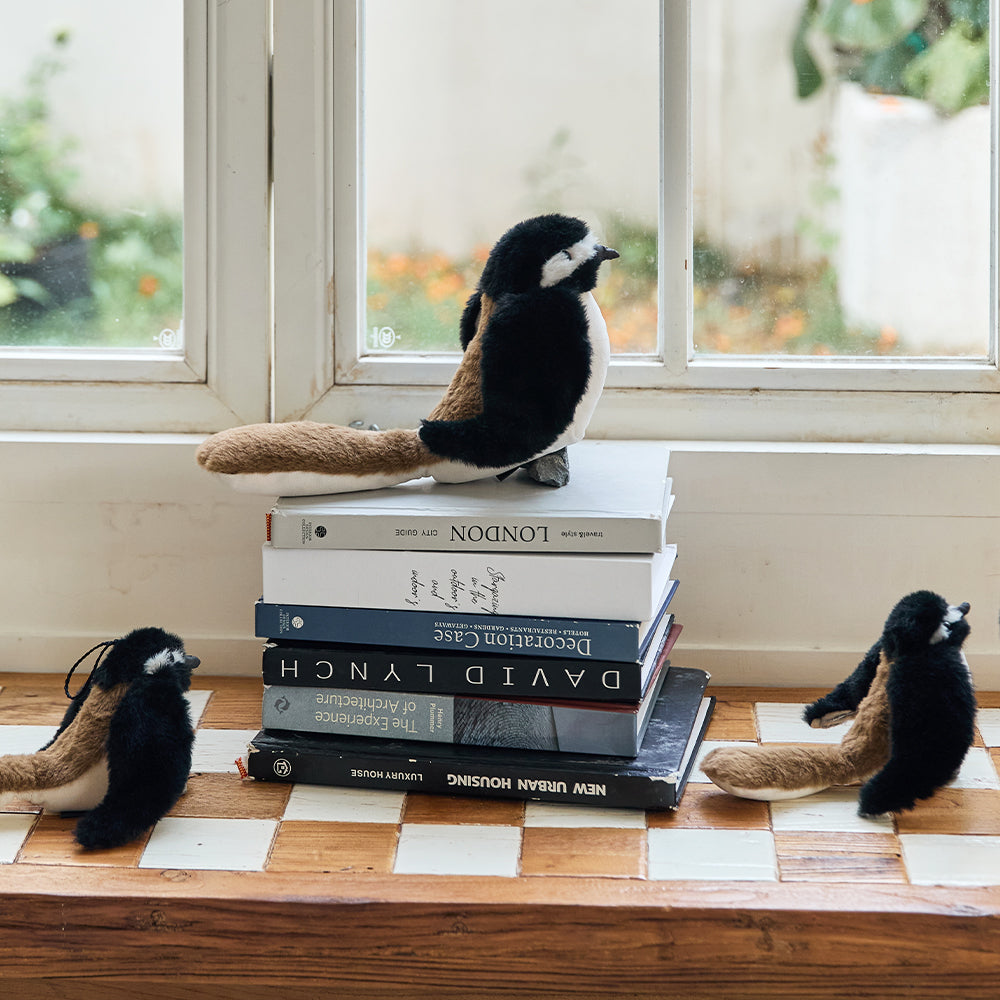 Charlie Soft Plush Bird Toy with Faux Fur