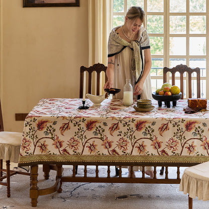 Clara French Autumn Floral Waterproof Tablecloth