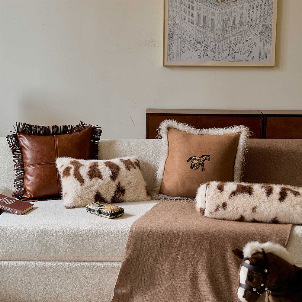 Classic Brown Pillow Cover for Living Room Décor