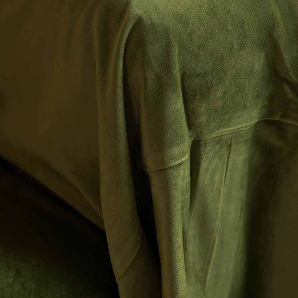 Olive Custom-Made Green Velvet Sofa Cover