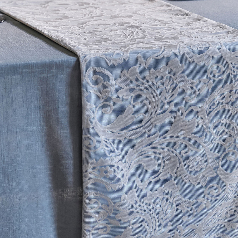 Celeste Table Runner in Soothing Blue