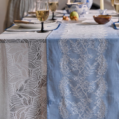 Celeste Custom French Embroidery Table Runner