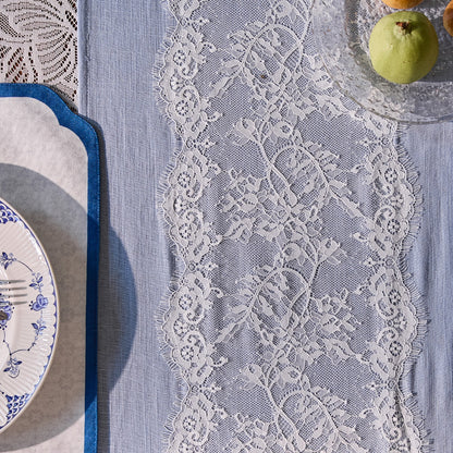 Celeste Custom French Embroidery Table Runner