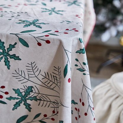 Everly Custom Size Holly Print Tablecloth