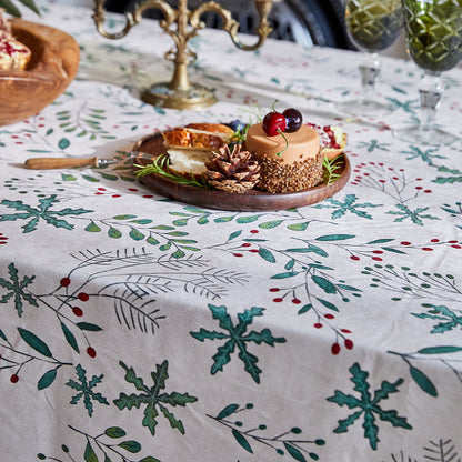 Everly Custom Size Holly Print Tablecloth