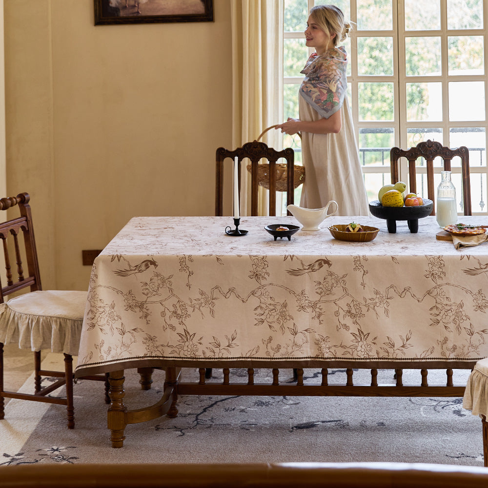 Finnis Floral Print Waterproof Tablecloth