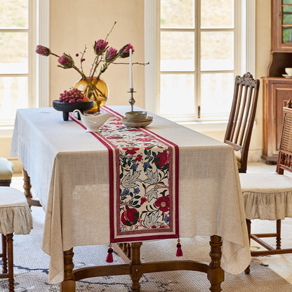 Guava Warm Tone Printed Table Runner