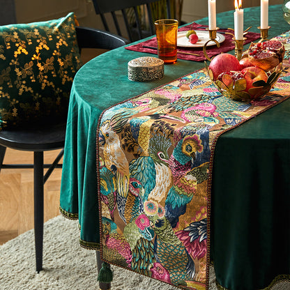 Aurora Handmade Rainforest Parrot Table Runner