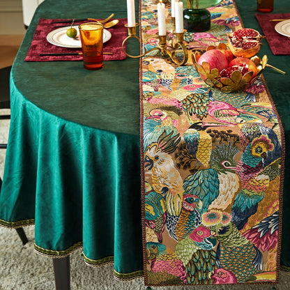 Aurora Handmade Rainforest Parrot Table Runner