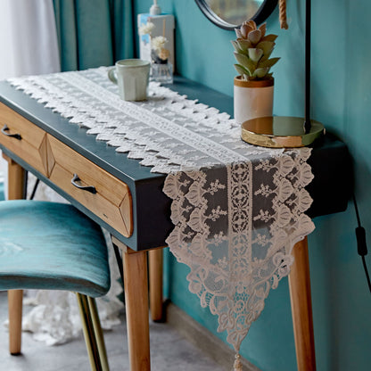 Nabis Rustic French Style Elegant Lace Table Runner