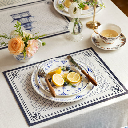 Nabis Retro Blue and White Porcelain Pattern Placemat