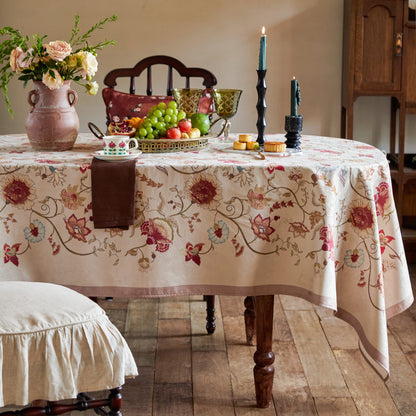 Nabis Rustic Style Floral Printed Custom Tablecloth