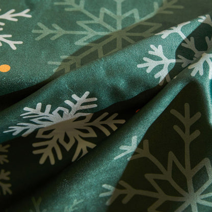 Nabis Christmas Forest Green Snowflake Custom Tablecloth