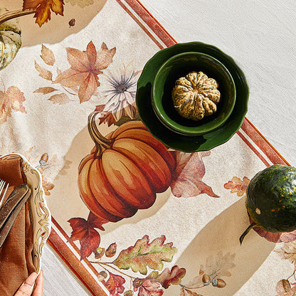 Orange Table Runner Thanksgiving Décor