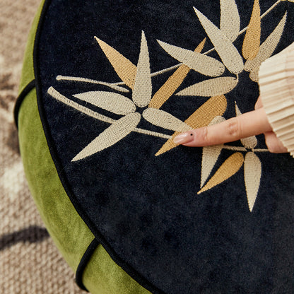 Bamuro Bamboo Embroidery Ottoman Cushion