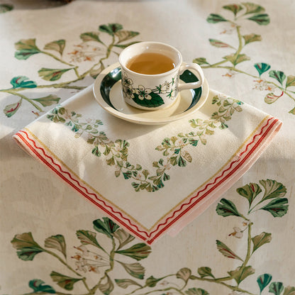 Daisy Pastoral Ginkgo Print Placemat & Napkin