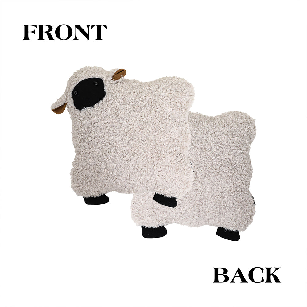 Shaun Plush Sheep-shaped Fuzzy Pillow Cover