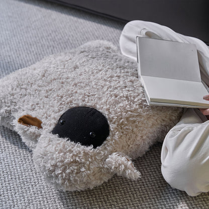 Shaun Plush Sheep-shaped Fuzzy Pillow Cover