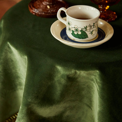 Viridian Retro Christmas Dark Green Tablecloth