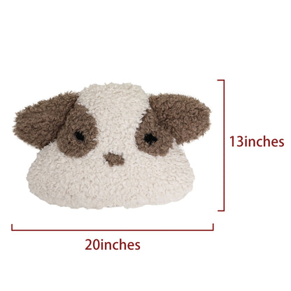 Cute Teddy Fleece Dog Shaped Pillow