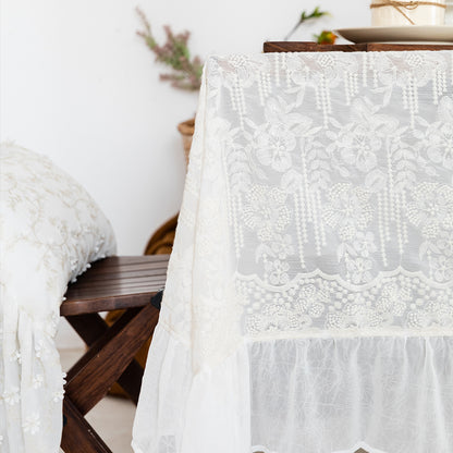 Elodie Ruffle Lace Wedding Tablecloth