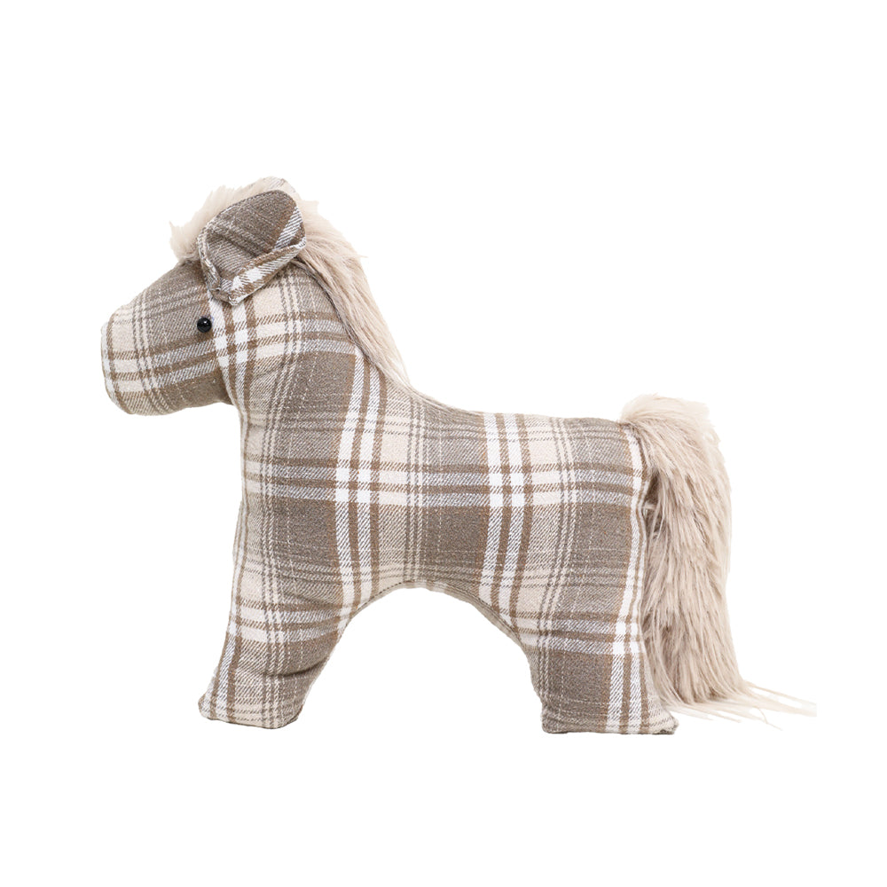 Mustang Plaid Horse Cozy  Plush Home Decor