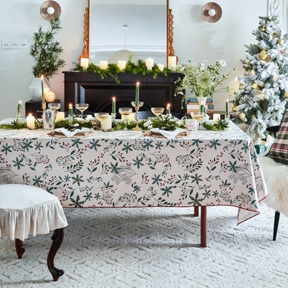 Everly Custom Size Holly Print Tablecloth