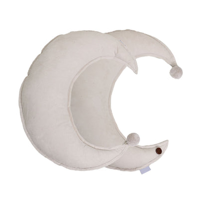 Crescent Moon Pillow with Pom Pom