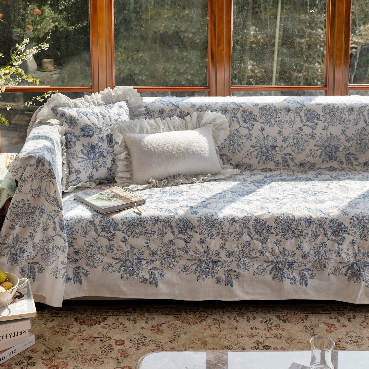 Nabis Embossed Sofa Cover French Pastoral Retro