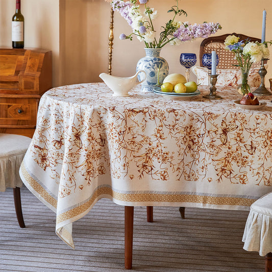 Nabis Flower and Butterfly Tablecloth Custom Table Runner