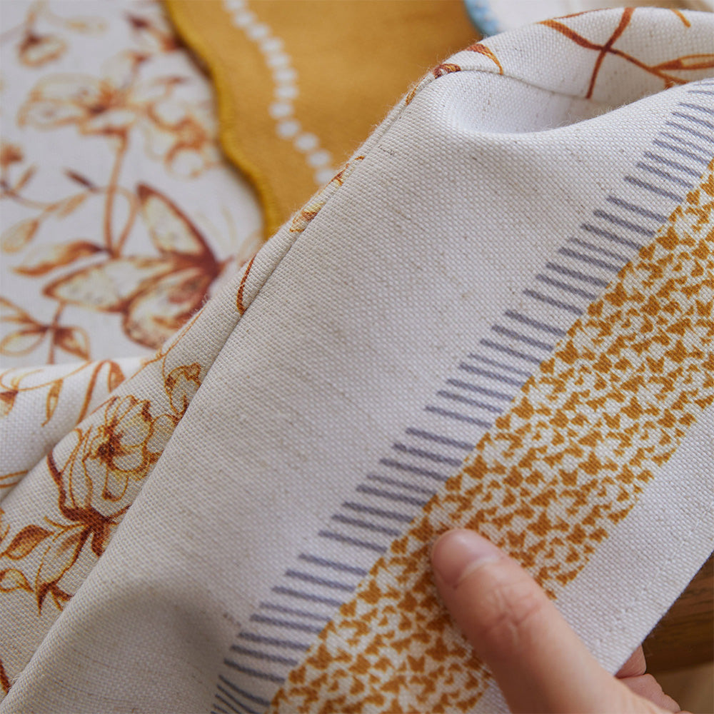 Nabis Flower and Butterfly Tablecloth Custom Table Runner