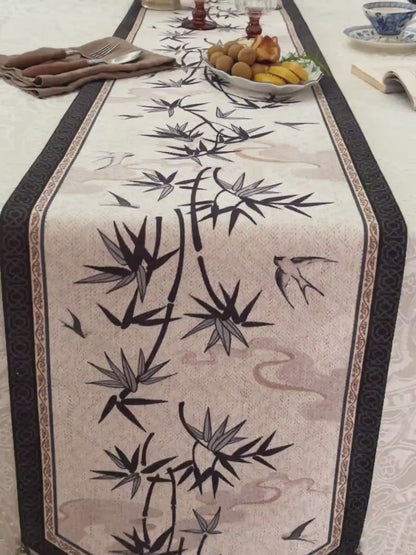 Kiyoshi Art Print Bamboo Leaves Table Runner